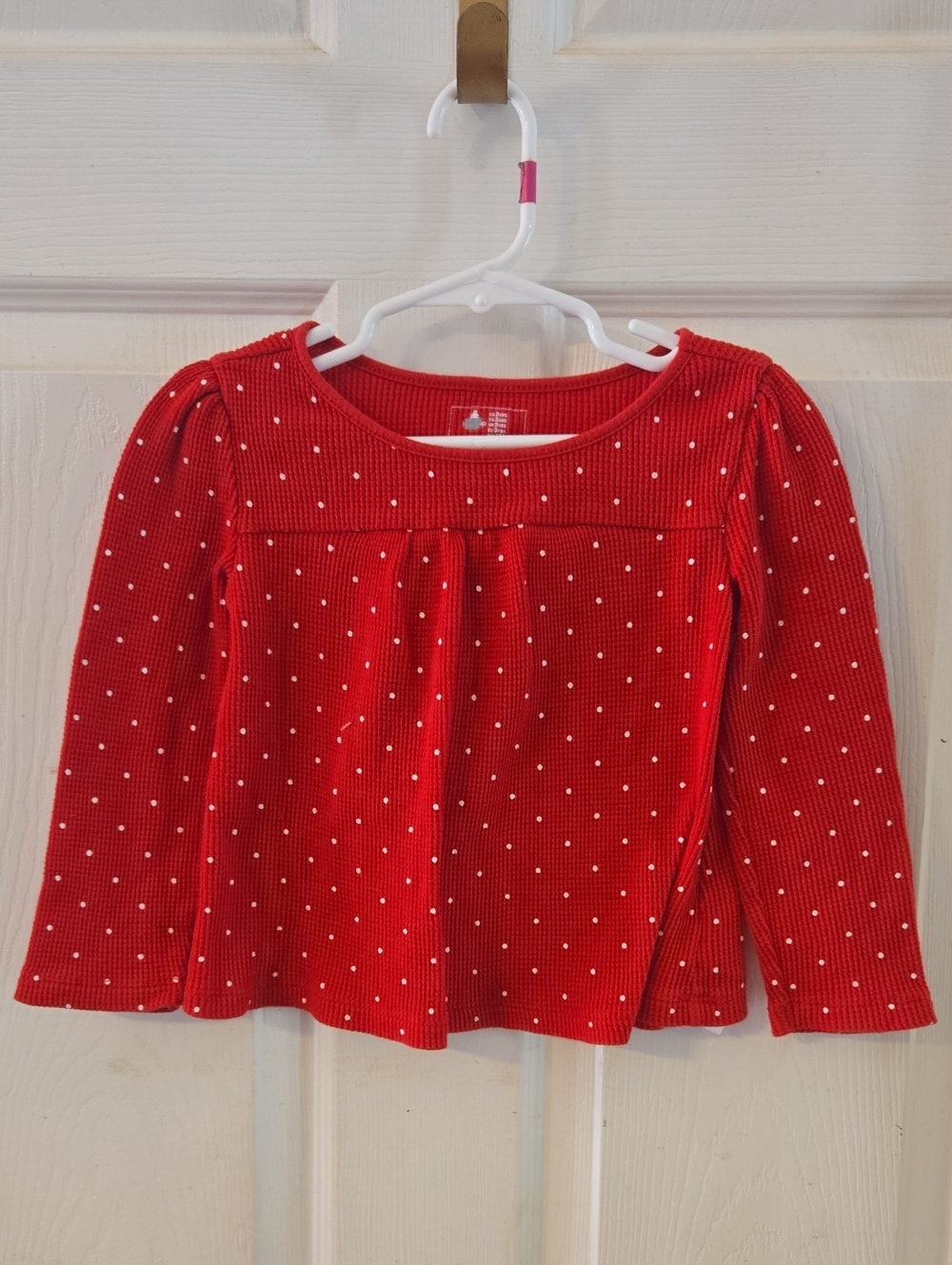 Baby Gap Red Polka Dot Long-Sleeve Top